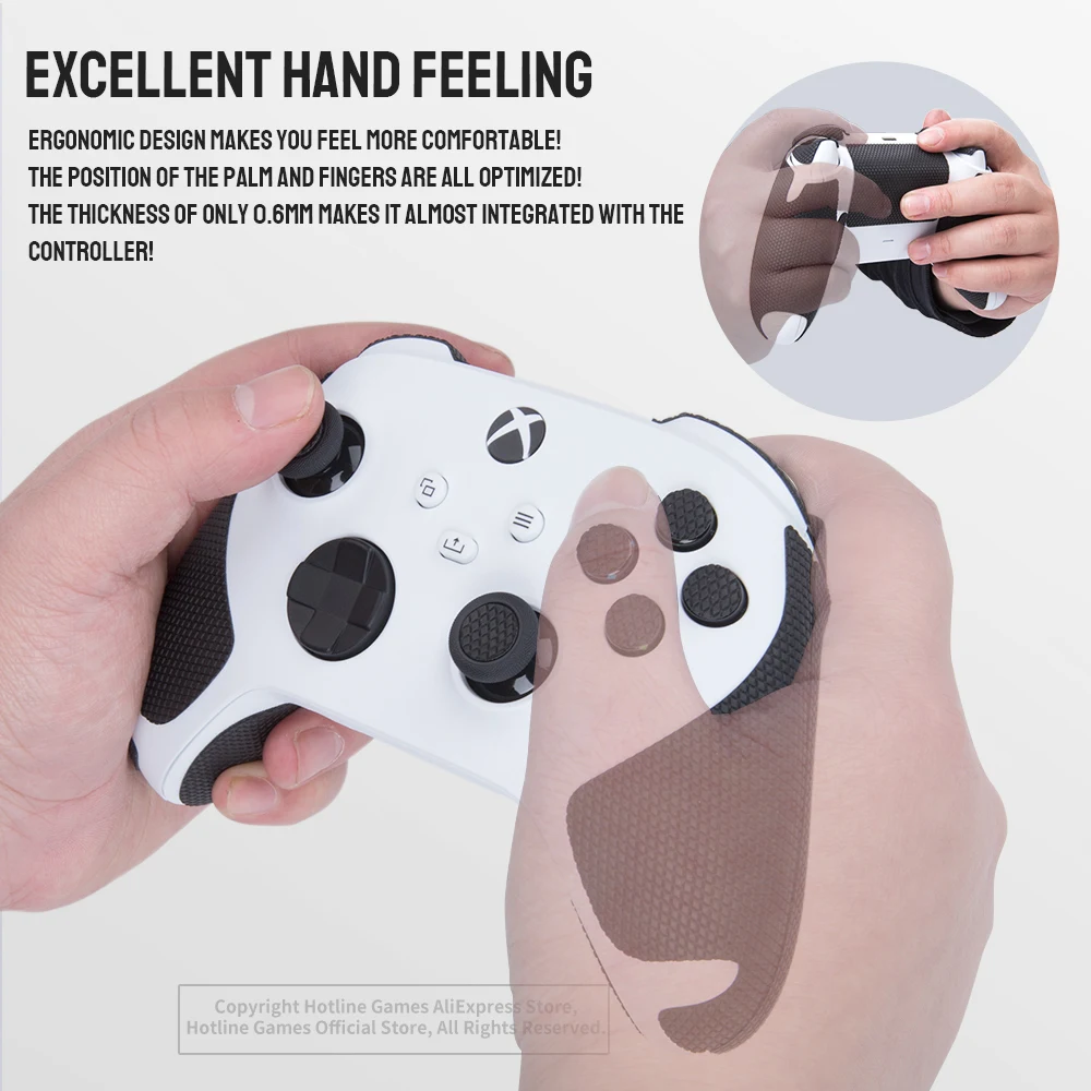 Hotline Games Kleurrijke Controller Grip Tape Compatibel Met Microsoft Xbox Serie X / S Controller, Antislip, Vocht Wicking