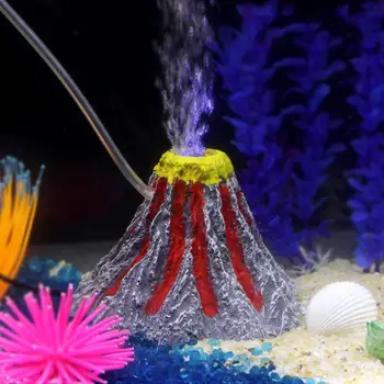 

Nice Volcano Shape Aquarium fish tank decor oxygen Fish aquarium pump Pump Decor Air Tank air Drive Ornament bubble Toy sto