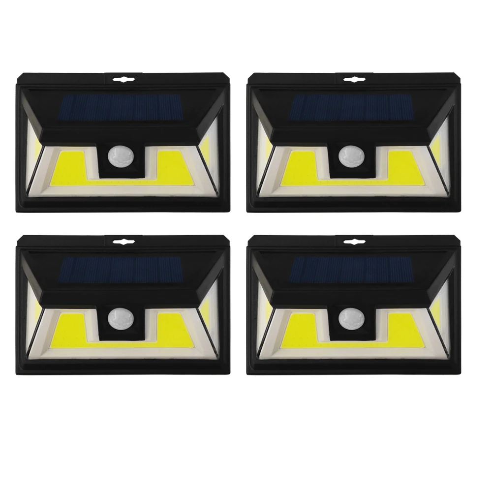 1-4PCS Solar Wall Lamp 3 Modes Solar Powered Light Motion Sensor Outdoor Waterproof Bright Energy Saving Garden Lighting 76 COB - Испускаемый цвет: 4PCS Solar Light