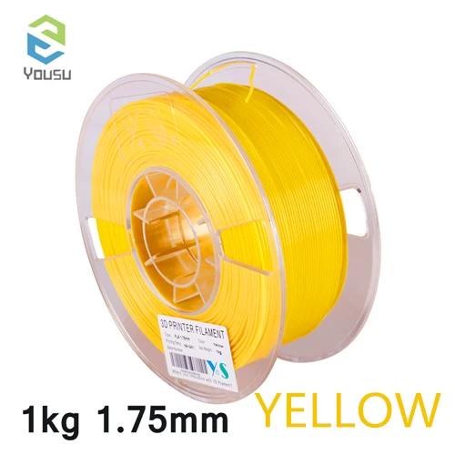 1kg YELLOW Только для России! Yousu рекламная Высококачественная нить 1,75 мм 1 кг PETG 3D для 3D принтера FDM 3D Ручка PETG нить разных цветов - Цвет: 1kg YELLOW