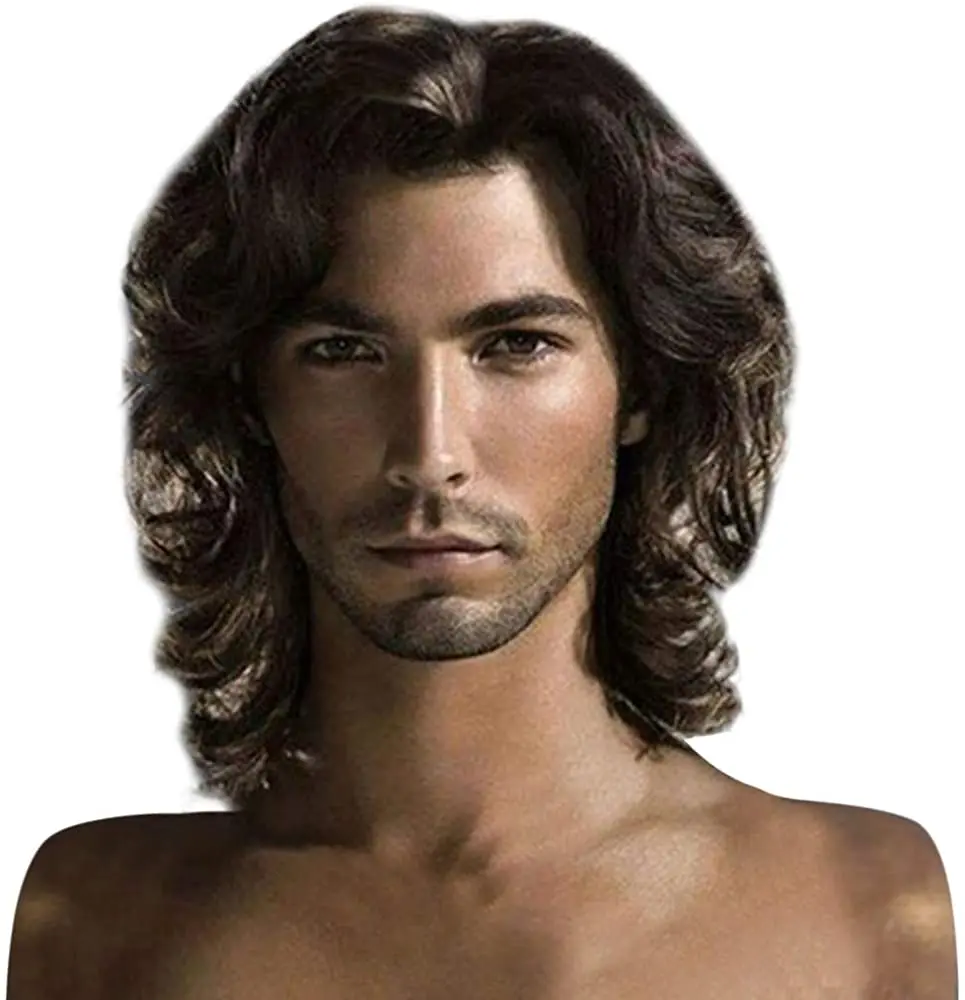 Synthetic Aircraft Boy Wig Men Handsome Short Curly Hair Male Hair
