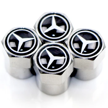 

4 pcs Car Wheel Tire Valve cap Tyre Stem Air cover For Mercedes benz A B R G Class GLK GLA C200 s200 C200L S400 S500 Car styling