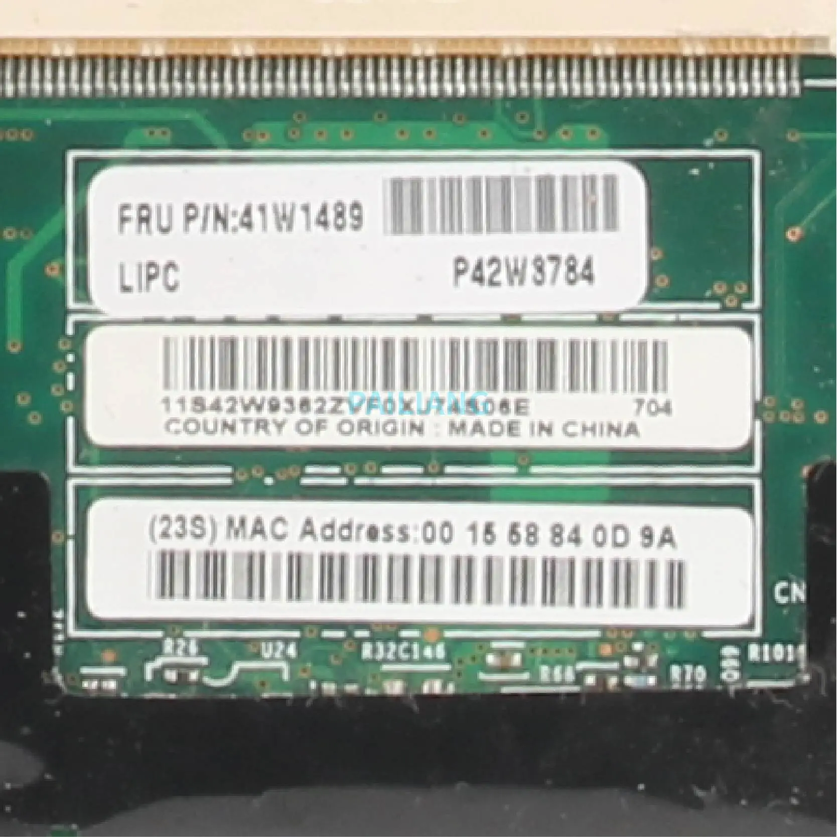 PAILIANG Laptop motherboard For LENOVO T61 Core CLPM G86-740-A2 Mainboard 41W1489 Tested DDR3