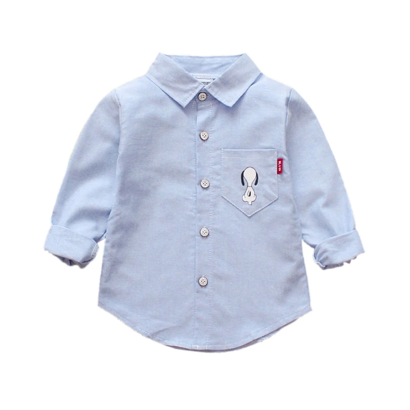 Рубашка с длинными рукавами для мальчиков и девочек, милые хлопковые блузки на весну и осень для детей 0-4 лет, Новое поступление - Цвет: L
