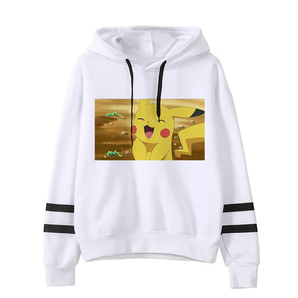 Pokemon Detectiv куртка Пикачу с капюшоном Женская забавная Pika Kawaii толстовка женская одежда женские Пуловеры мультфильм японский корейский для мужчин