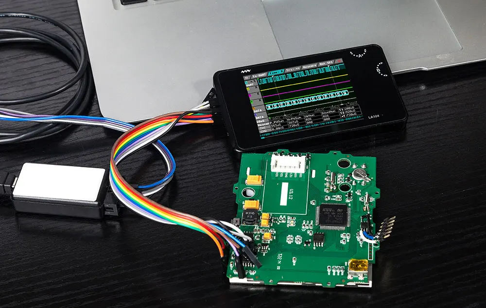 Цифровой логический анализатор LA104 USB Mini 4 канала 100 МГц максимальная частота дискретизации встроенный в 8 Мб флэш-накопитель 2,8 дюйма осциллограф