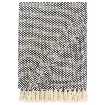 

Cotton throw 125x150 cm navy blue for Beds Solid Color Bed spread Soft Blanket On the Sofa Warm Throw Blanket