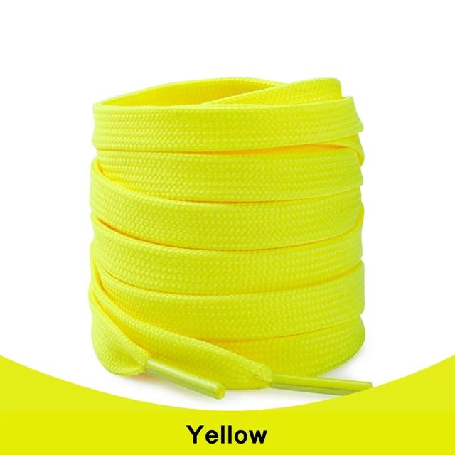 1Pair Sneakers Shoelaces Shoes Accessories Laces for Shoes Unisex Flat Shoe Laces Shoe Strings Shoelaces  Af1 YELLOW