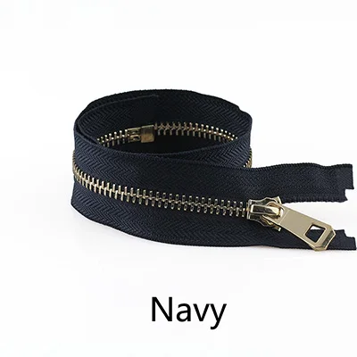 Navy Meetee, 2 шт., 35-85 см, 5#, металлическая молния, золотая, открытая, сделай сам, для шитья, сумки, карман, пальто, пуховик, одежда, аксессуары, DIY инструменты, BD249 - Цвет: Navy