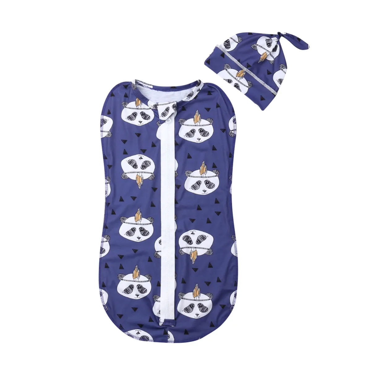 Pudcoco/милый детский спальный мешок с принтом Панты для новорожденных, хлопковое Пеленальное Одеяло на молнии для малышей ночная рубашка-накидка для детей от 0 до 6 месяцев - Цвет: E