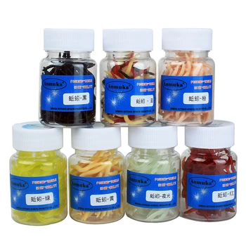 SUPER SALE ❤️ 80pcs 2cm Smell Hand Pole Bait Fishing lure Soft Bread Bug Bionic Grubs Trout lure Soft Bait Hot Smell Hand Pole Bait Carp - discount item 27% OFF Sports & Entertainment