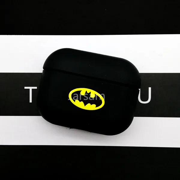blackBatman3 Чехол для Airpods Pro Чехол жидкий силиконовый беспроводной чехол для наушников для airpod 3 Чехол Для Air Pods 3 Аксессуары для наушников - Цвет: blackBatman3