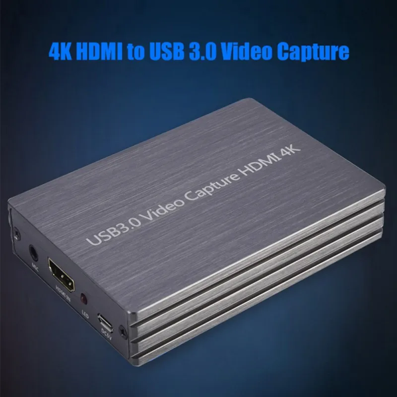 

Game Capture Card For HDMI USB 3.0 4K Portable Audio Video Dongle With Loop-out