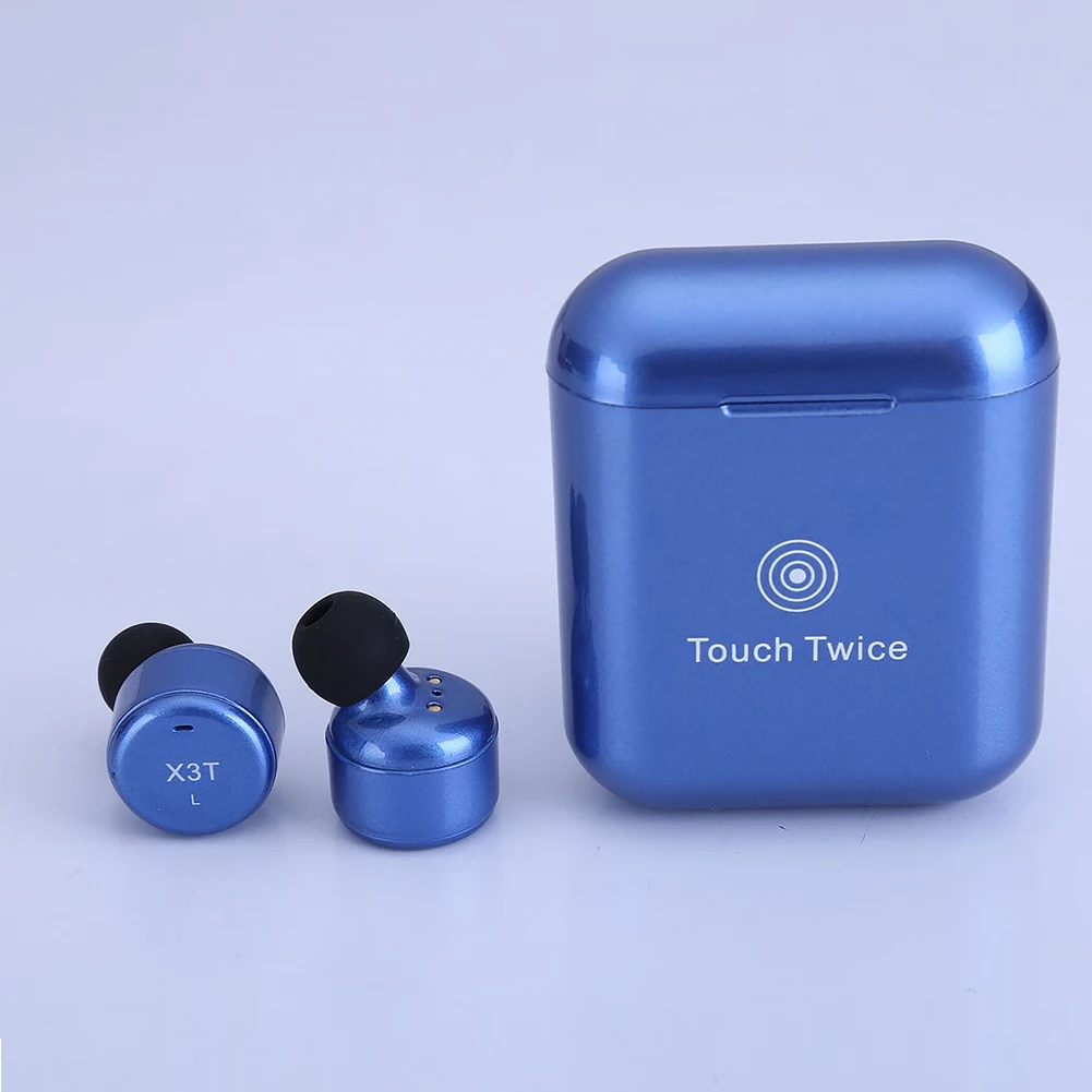 sapphire blue Многофункциональная кнопка Беспроводная Bluetooth стерео наушники гарнитура беспроводная зарядная коробка - Цвет: sapphire blue