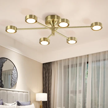 

YOOGEE Luxury Gold Chandliers Restaurant LED Chips Living room Lighting Fixtures Elegant Restaurant Lamp