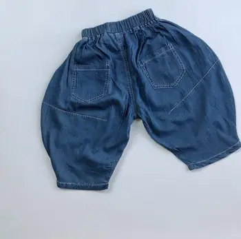 

2020 New Style Girls Boys Denim Pants Cotton Summer Fashion Kids Pants 1-6t