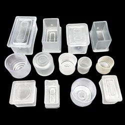 Bouchons de couverture d'extrémité de tabouret en caoutchouc Transparent, carrés ou ronds, 4/20/100 pièces 