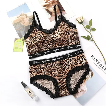 

CMENIN Sexy Women Bra Set Leopard Fashion Lace Women Bras Set Strapless Push Up Bra Tops Lingerie Plus Size B0180
