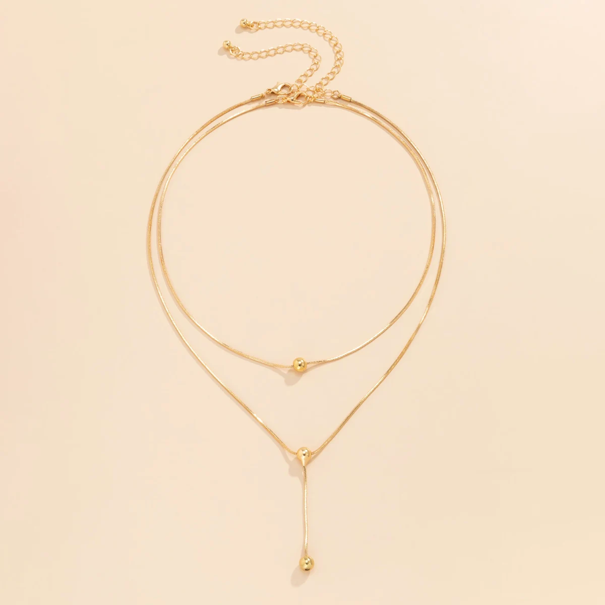 Ingemark Gothic Temperament Snakes Bone Thin Chain Necklace for Women Collar Vintage Ball Pendant Choker Neck Jewelry Accessories_voghion.com