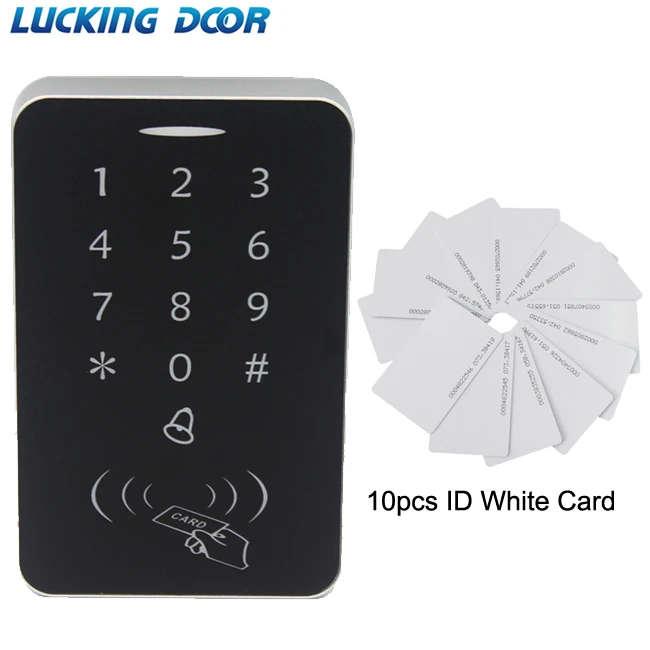AC and 10 ID cards LUCKING дверь RFID система контроля доступа Безопасность близость входной двери замок RFID/EM клавиатура карта контроля доступа Открыватель двери - Цвет: AC and 10 ID cards
