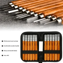 

12pcs Wood Carving Chisel Knife Tools Set DIY Woodcut Knife Sculpture Set Woodworking Pottery Ceramic Clay Hand Tool