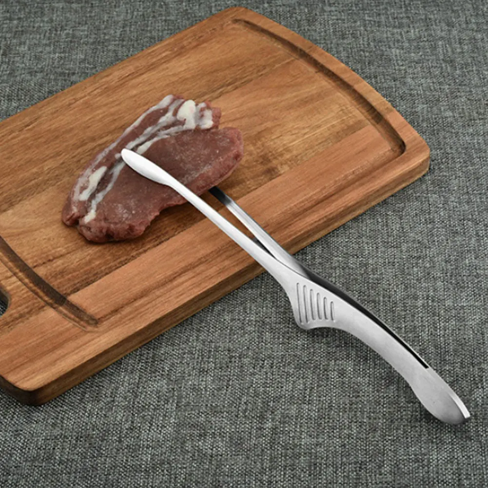 Chef Salad Heat Resistant Accessories Grilling Stainless Steel BBQ Tongs Food Clip Kitchen Tool Cooking Clamp Serving Tweezer