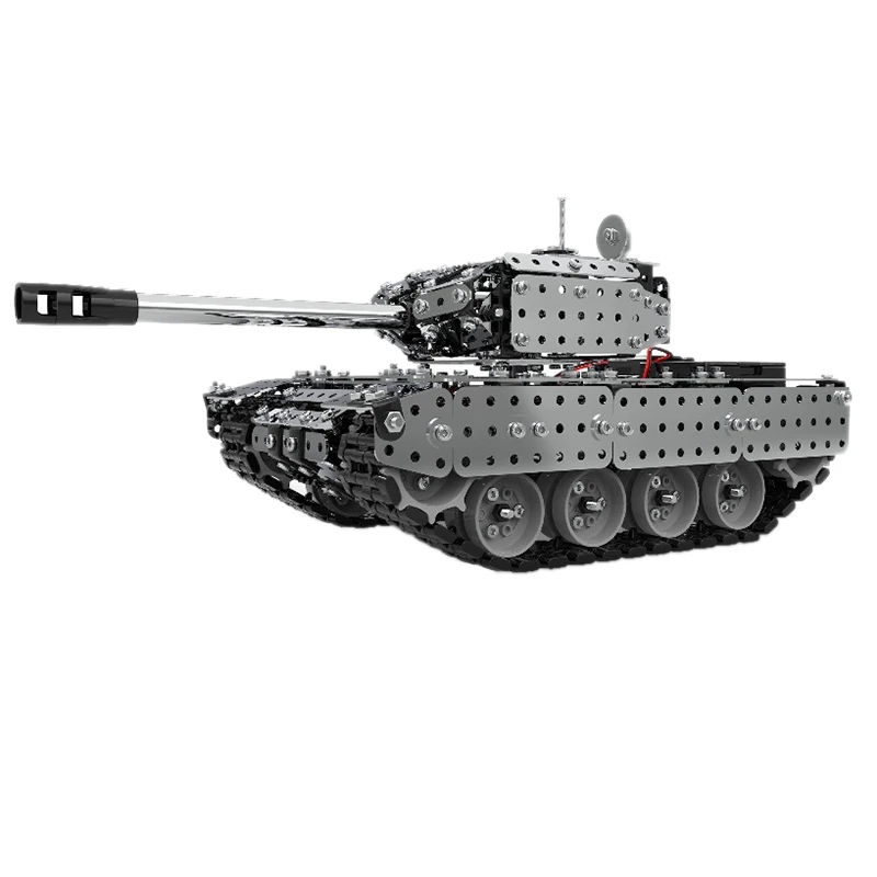 952 шт RC Собранный Танк DIY сборный набор из нержавеющей стали пульт дистанционного управления модель детский подарок игрушка встроенный 3,7 V 300MAh литиевая батарея