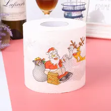 Xmas Accessories 10.3*10.3*10cm Party Living Room Printed Merry Christmas Paper Cute Santa Claus Pattern White Red Orange