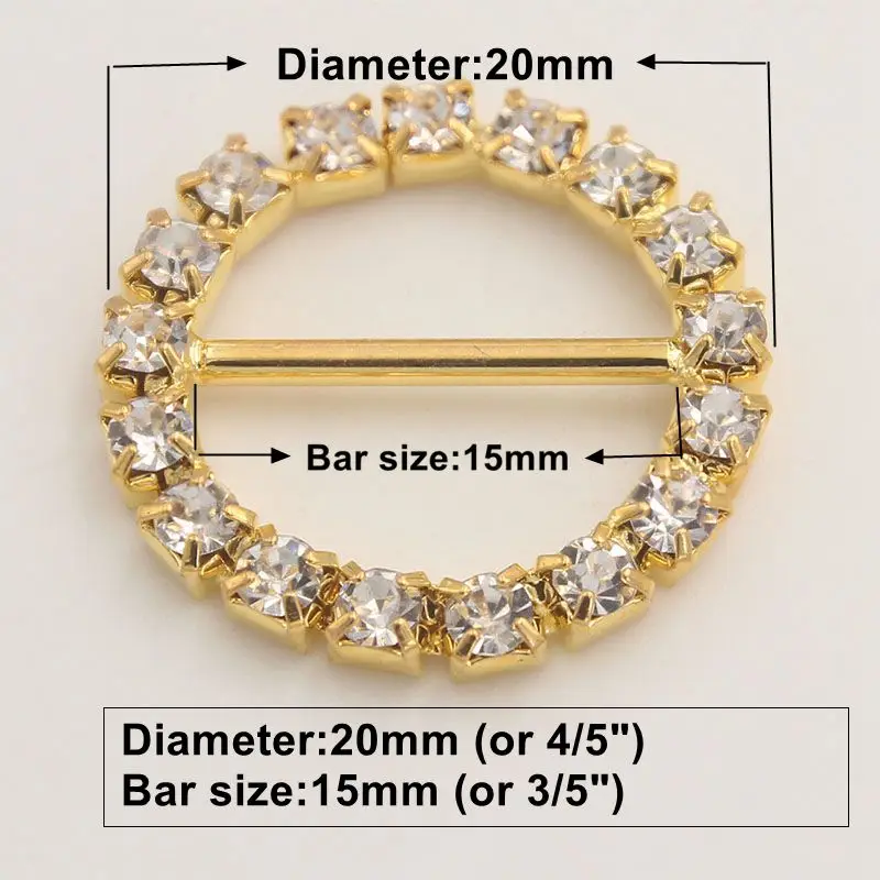 15mm bar 20 шт./лот, латунная пряжка, стразы, ленты, слайдер, золотые пряжки, свадебное украшение на Пригласительные открытки, аксессуары для волос Diy - Цвет: 15mm bar