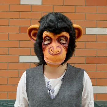 

Halloween New Style Props Stage Performance Dressing up Cosplay Animal Cute Monkey Gorilla Mask Big-Ear Monkey