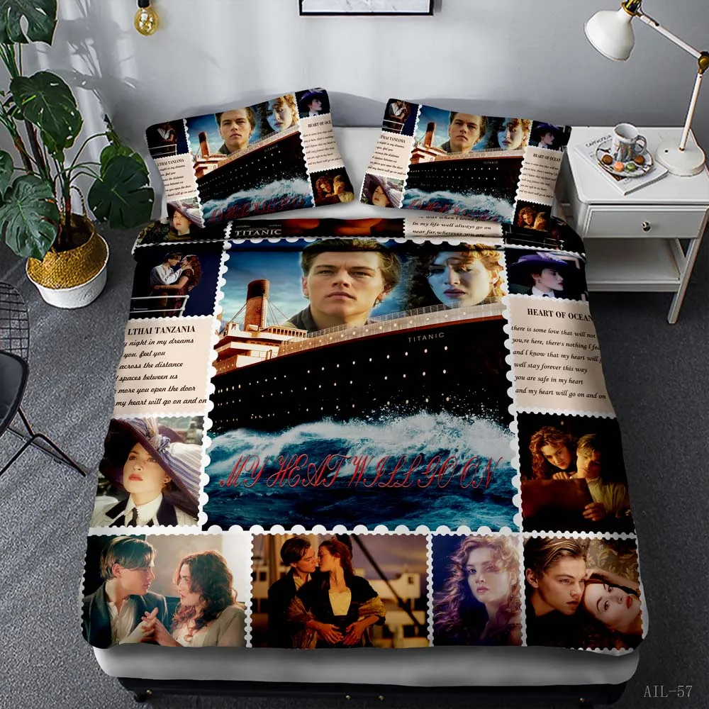Nimal 3D двойной увеличивающий комфорт Комплект постельного белья 3 шт. Beast Quiltcase наволочка комфорт королева кровать на заказ постельное белье осенних цветов - Цвет: AIL-57