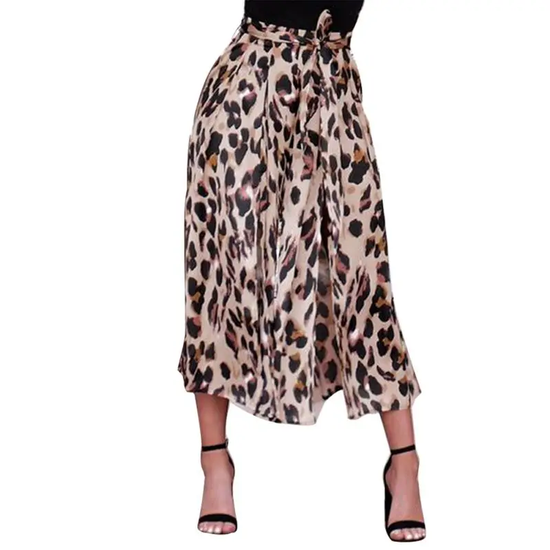 Леопардовые прямые юбки Модные женские сексуальные английские леопардовые печатные Бандаж с вырезами вечерняя юбка jupe femme saia