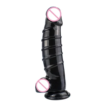Extra-Large Giant Super Thick Long Big Imitation Cock Penis With Testicles Dildo Screw Thread Vaginal Sex Toys For Women 4