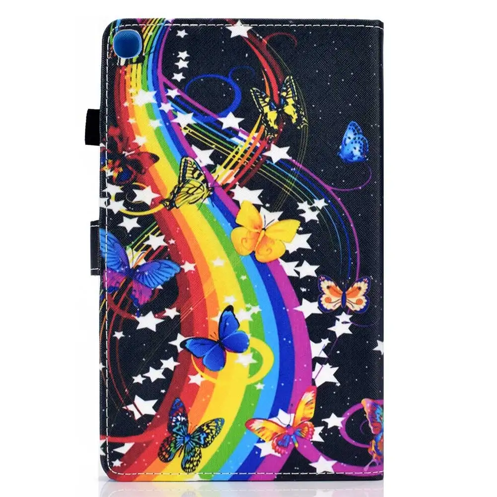 Ультра тонкий противоударный чехол для планшета для Samsung Galaxy Tab A 10,1 дюймов SM-T510 T515 чехол с принтом кожаный флип-чехол с подставкой