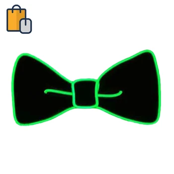 

Top Quality 10 Color Available Blinking EL Bowtie LED Bow Tie Light Up By 2AA Battery For Men's Marriage Gift Party Supplies