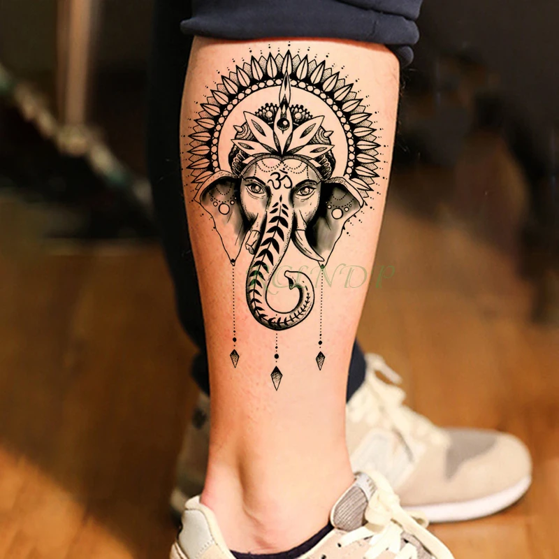 

Waterproof Temporary Tattoo Stickers Ganesha Indian god Fake Tatto Flash Tatoo Body Art tattoos for Girl Women Men kid