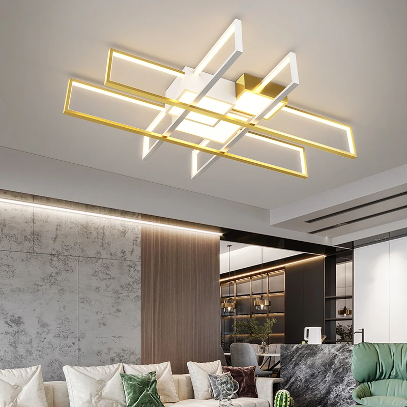 Gold/Black LED Ceiling Chandelier For Dining Room Kitchen Bedroom Living Room Apartment Villa Coffee Hall Office Indoor New Lamp grey chandelier