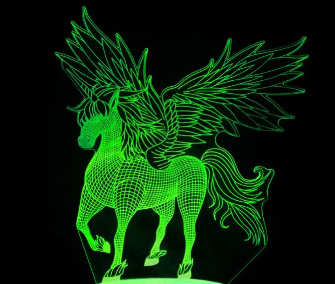 

3W Remote Touch Control 3D LED Night Light Unicorn Horse 3D Table Desk Lamp Xmas Home Decoration Lovely Gifts For Kids Girls