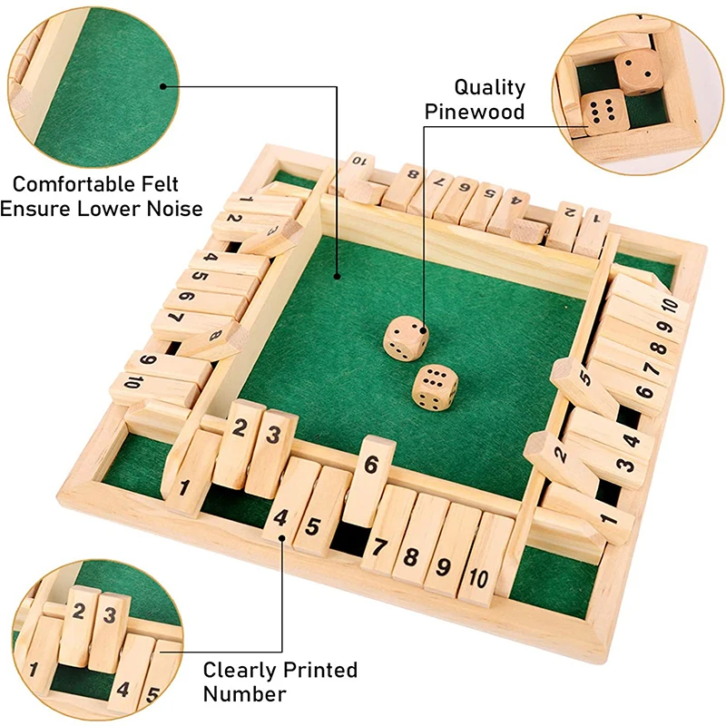 Tradicional Quatro Lados De Madeira 10 Números Dados Jogos Conjunto 4  Jogadores Pai-filho Jogo De Tabuleiro De Quatro Lados Clássico Para  Crianças - Jogos De Xadrez - AliExpress