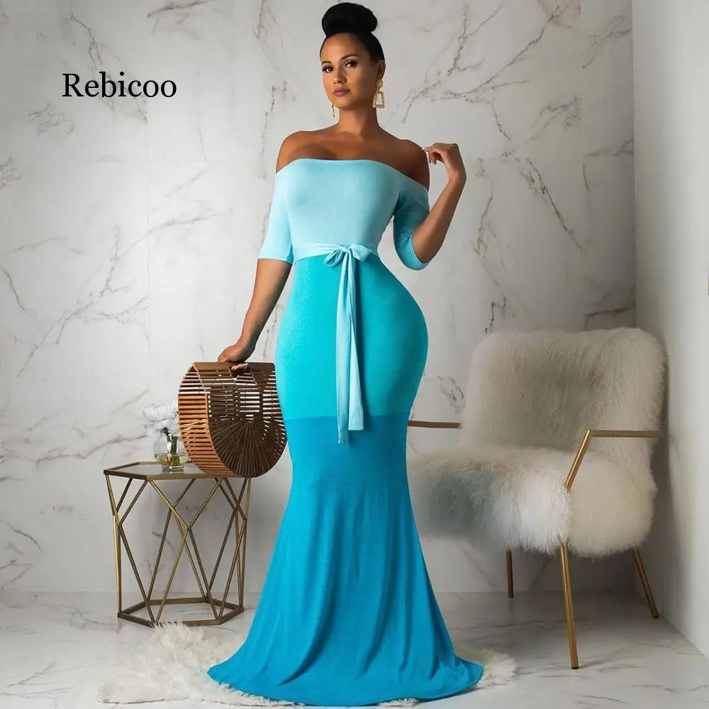 Color Patchwork Mermaid Evening Party 