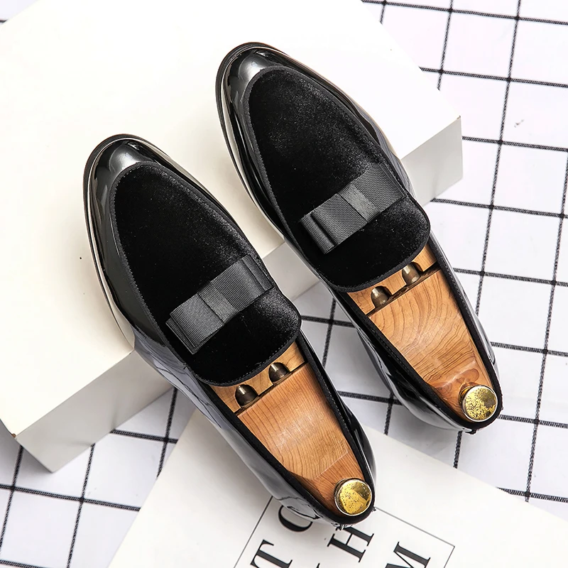 Men's Oxford Slip-On Dress Shoes - PU Leather Business Loafers For Wedding, Work & Formal Occasions