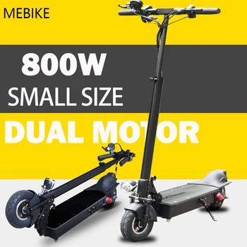 

Electric Scoote 48V 800W with Removeable Lithium Battery for Adult Small Size Adult Electric Skateboard Dual Motor E Kick Scoote