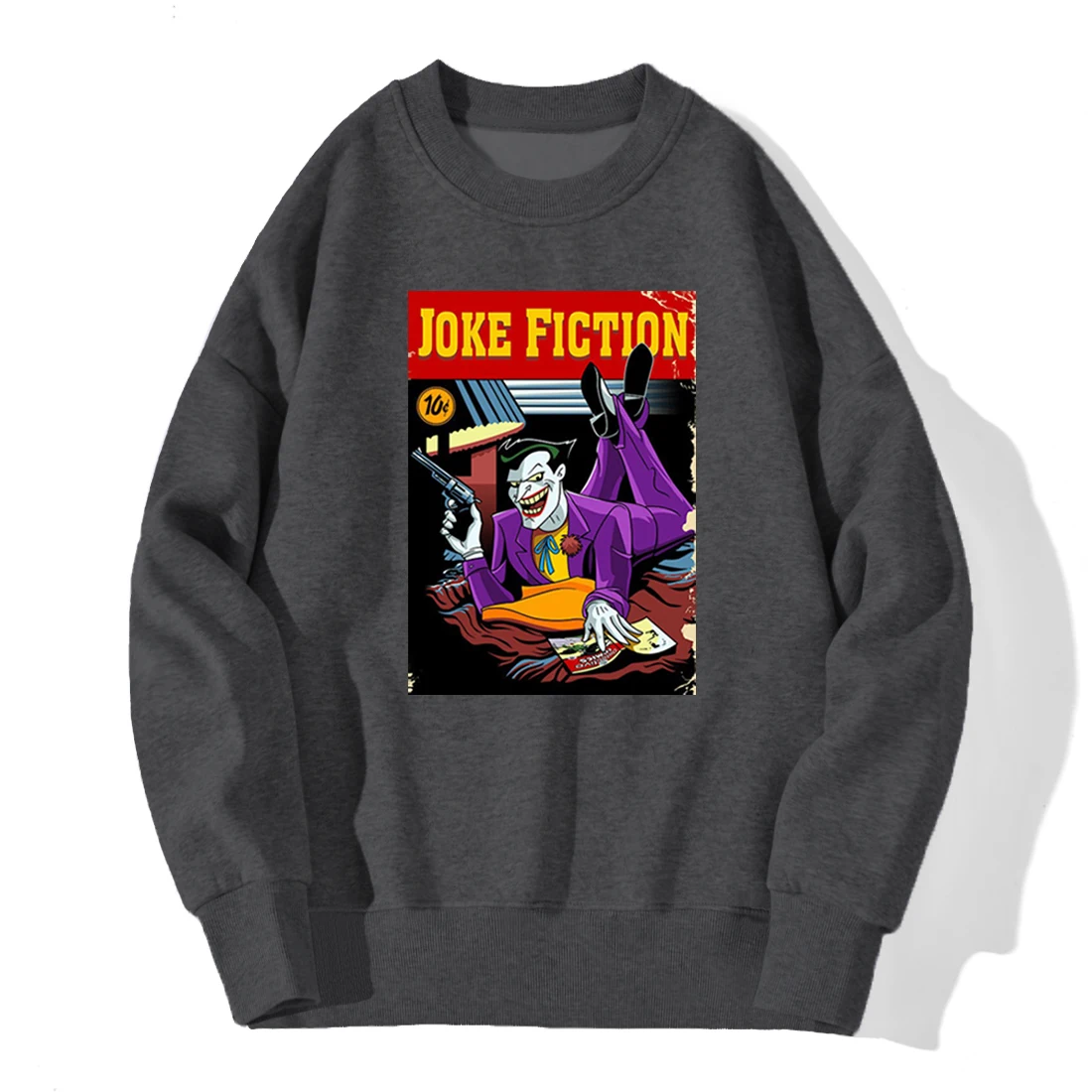 

Joker Fiction Print Fleece Warm Pullover Homme Long Sleeve Crewneck Sweatshirt Hooded Soft Breathable Workout Supoleron Hombre