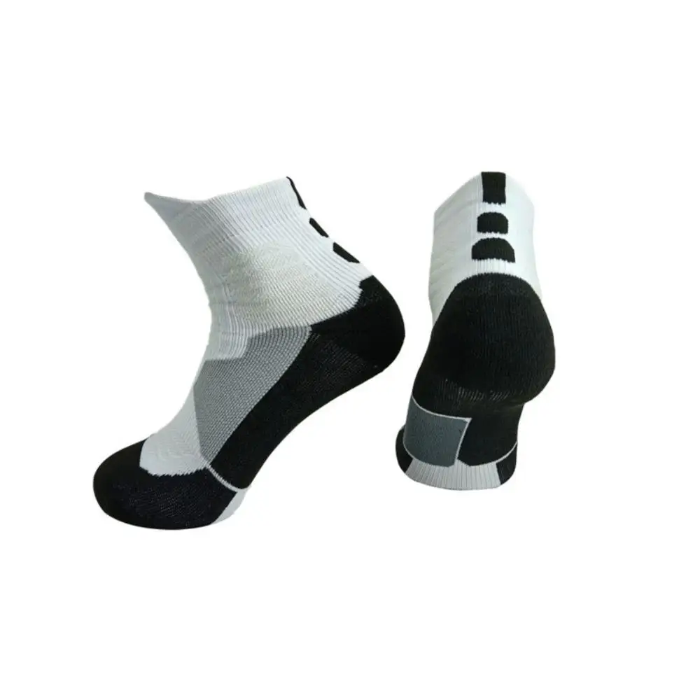 Носки для баскетбола, дышащие, Нескользящие, с подошвой из полотенец, спортивные носки для мужчин и женщин - Цвет: BW