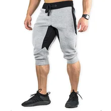 Men New Cotton Shorts Men's loose Short Trousers Bodybuilding Jogger Mens gym Sweatpants Fitness Workout Short