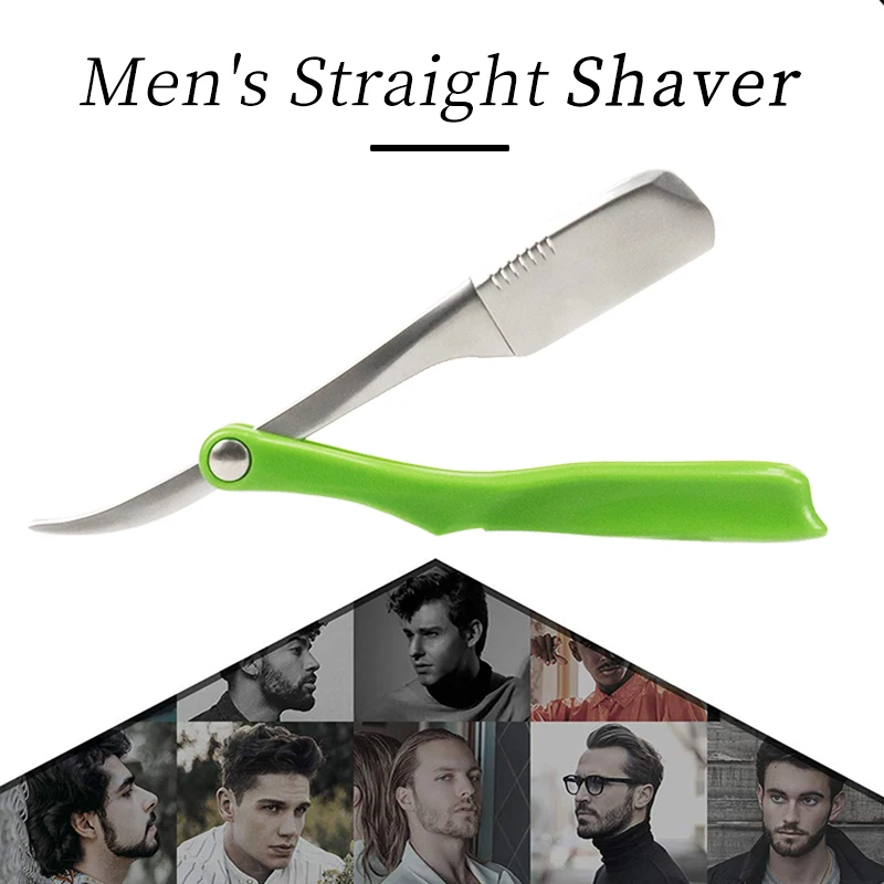 

Мужская бритва для лица горячая Распродажа, прямая бритва с держателем, винтажная ручная бритва с заменой лезвий