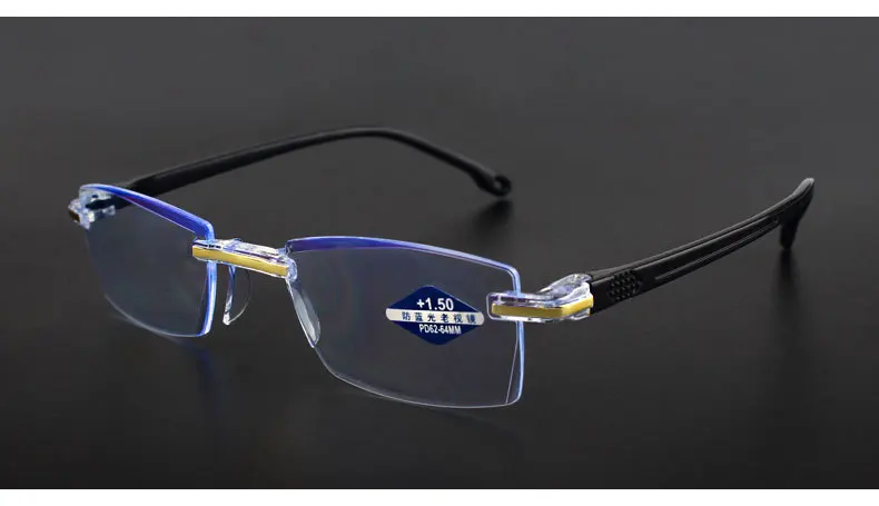 Ultralight Rimless Reading Glasses for Men Anti Blue Light Radiation Computer Presbyopia Readers Spectacleso Reader Glasses blue light filter glasses