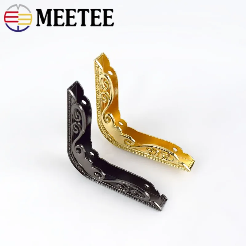 Meetee сумка угловая с винтом для сумки Защита края металлические пряжки-Крючки декоративная фурнитура Аксессуары BF162