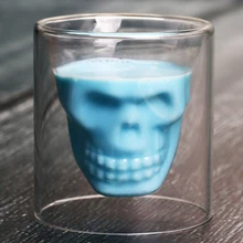 Прозрачный хрустальный череп голова стеклянная чашка для виски вино водка бар клуб пиво бокал для вина