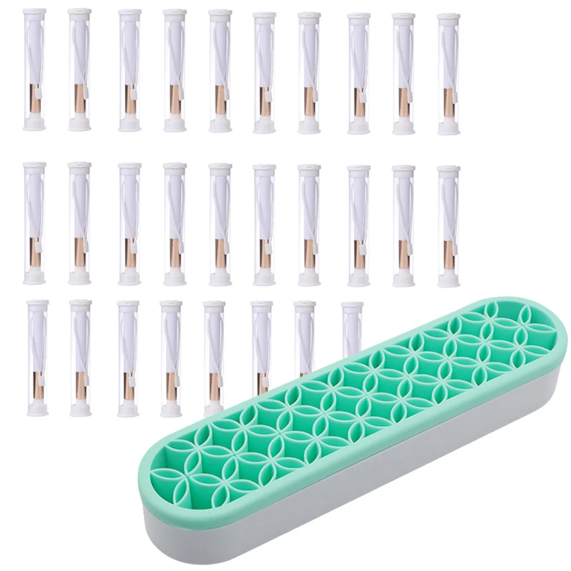 28pcs Mini Ink Blending Brushes And Holder Rack Set For Crafting Diy